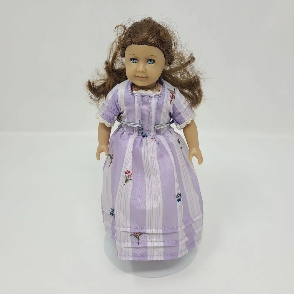 American Girl FELICITY Classic MINI 6” Doll  Painted Eyes Purple Dress Complete